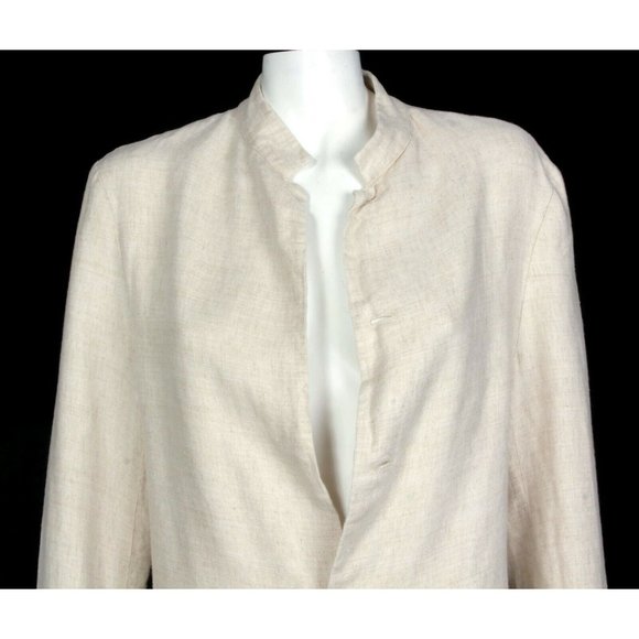 Millibar Italy Summer Lightweight Blazer Jacket size 48 Beige (wrinkled) 259 - Picture 2 of 6